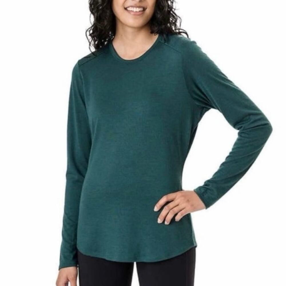 SEG'MENTS Women's XL Pure Merino Wool Base Layer Long Sleeve Top Forest Green